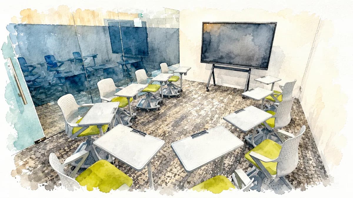 A Premium classroom set up for a lesson
