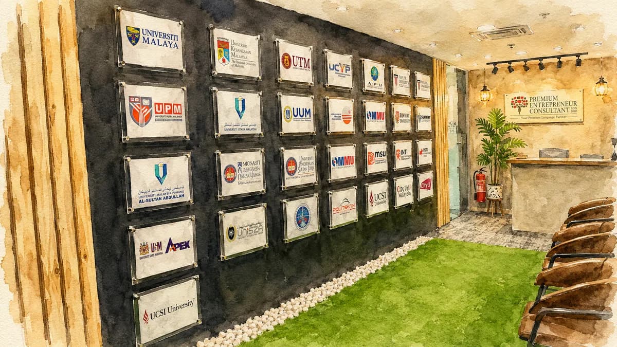 The Premium Language Centre lobby on Level 10