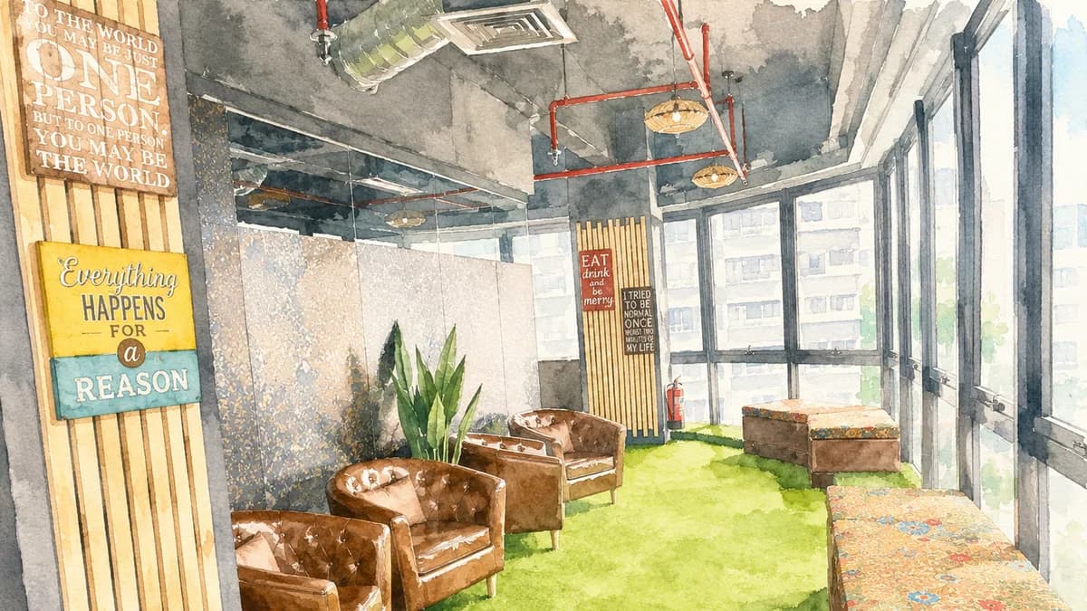 The student lounge and break area