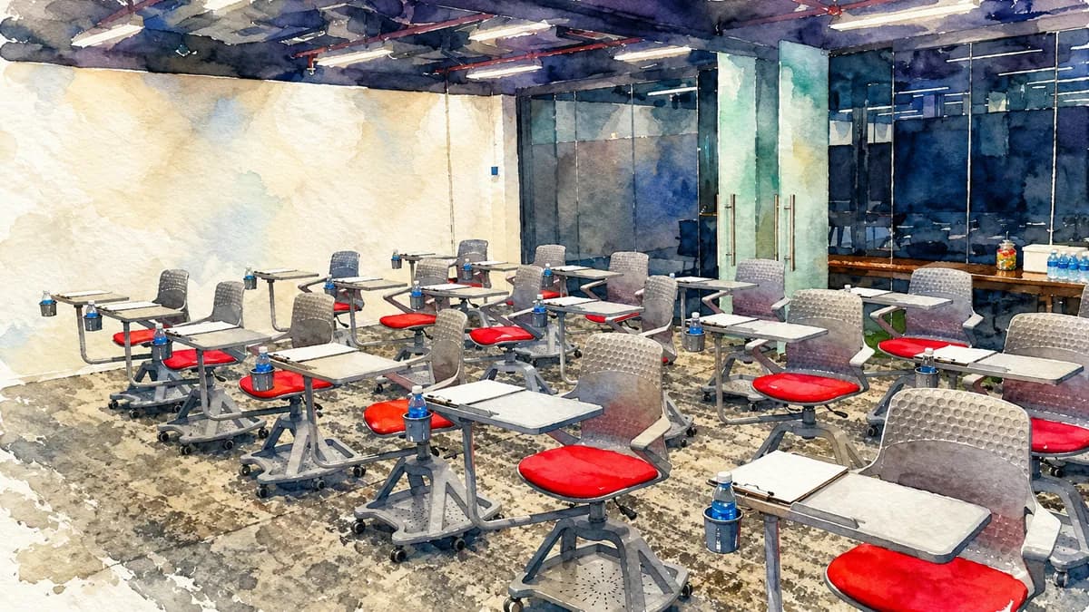 The corporate training room